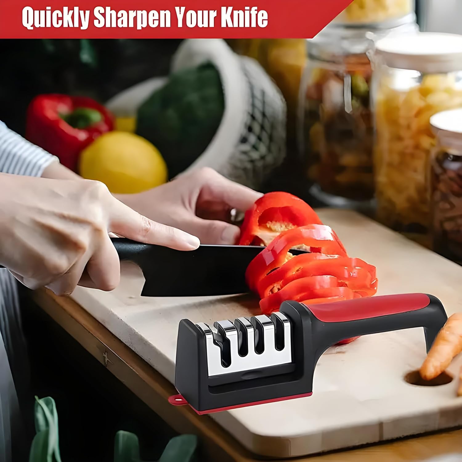 3-Stage Professional Manual Knife Sharpener ⭐️FREE HOME DELIVERY⭐️