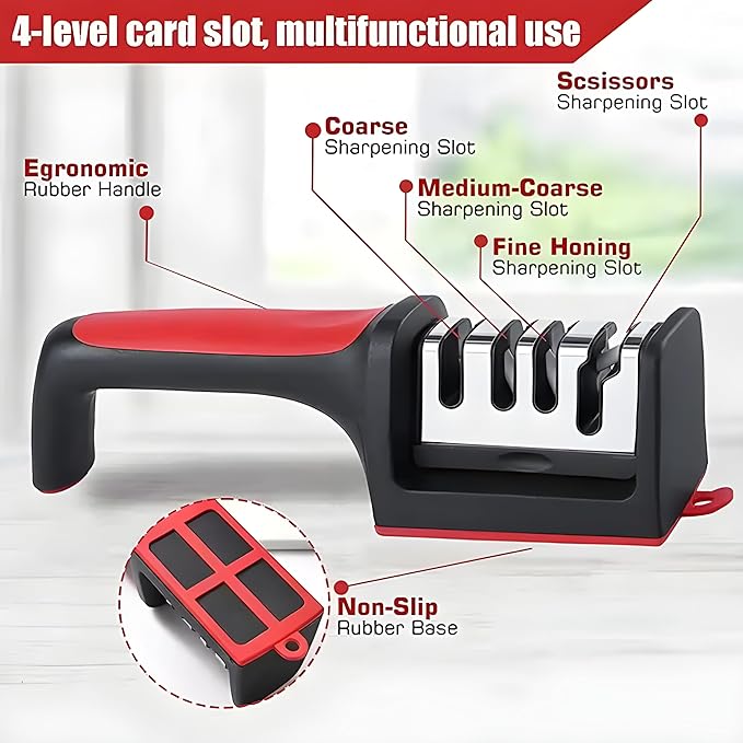 3-Stage Professional Manual Knife Sharpener ⭐️FREE HOME DELIVERY⭐️