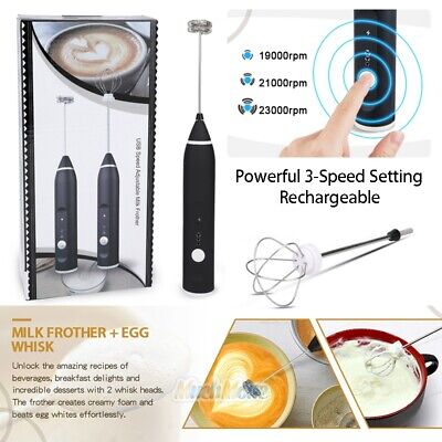 2 In 1 Electric Coffee Beater - Milk Frother And Egg Whisk - USB Electric Rechargeable Kitchen Tool For Versatile Mixing And Frothing