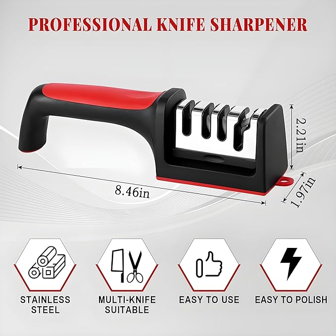 3-Stage Professional Manual Knife Sharpener ⭐️FREE HOME DELIVERY⭐️