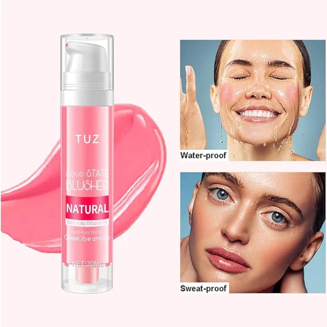 TUZ Long Lasting Liquid Blush Natural Tint For Cheeks Eyes And Lips - 20ML - Shade 1