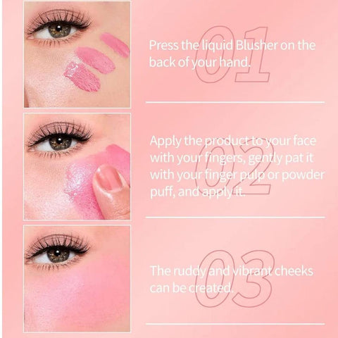 TUZ Long Lasting Liquid Blush Natural Tint For Cheeks Eyes And Lips - 20ML - Shade 1