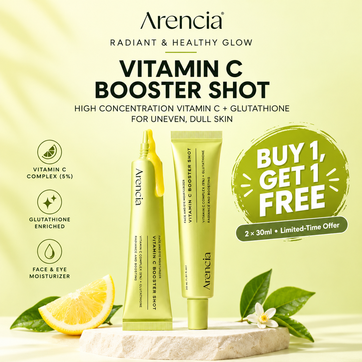 Arencia Vitamin C Booster {🎁 SPECIAL OFFER: BUY 1, GET 1 FREE!}